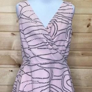 Cabi Sophia Cami Pink Gray Dot Blouse #273   NWOT Chiffon